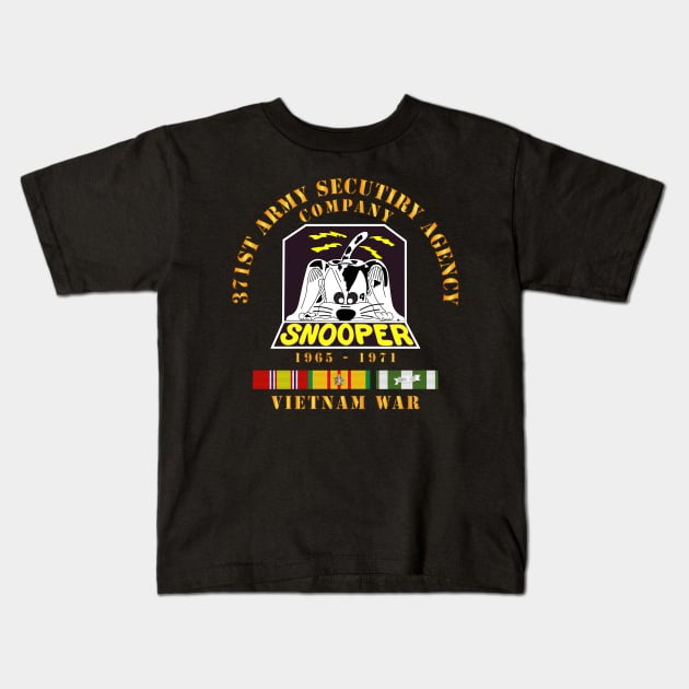 371st ASA Company - 1965 - 1971 w VN SVC Kids T-Shirt by twix123844
